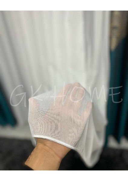 Bambu Düz Tül Perde Kırışmaz Salon Tülü 1/3 Sık Pile