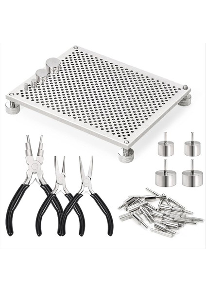 Tel Sarma Kiti Tel Kelepçesi 32 Metal Pim ile 6 Arada 1 Tel Bükme Pensesi Takı Yapımı Için Tel Sarma Aletleri (Yurt Dışından)