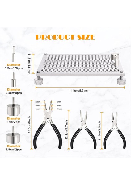 Tel Sarma Kiti Tel Kelepçesi 32 Metal Pim ile 6 Arada 1 Tel Bükme Pensesi Takı Yapımı Için Tel Sarma Aletleri (Yurt Dışından) modelleri