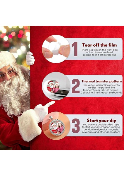 Sublimasyon Boş Alüminyum Çıkartmalar Set Yuvarlak Boş Çerçeve Kolye Tepsi Alüminyum Sayfası Süblimasyon Boş Diskler (100 Pcs) (Yurt Dışından) modelleri