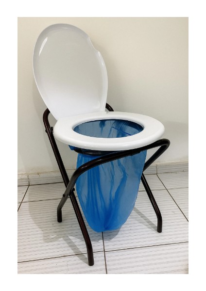 Metal Katlanır Kamp Klozeti Engelli ve Yaşlı Tuvaleti