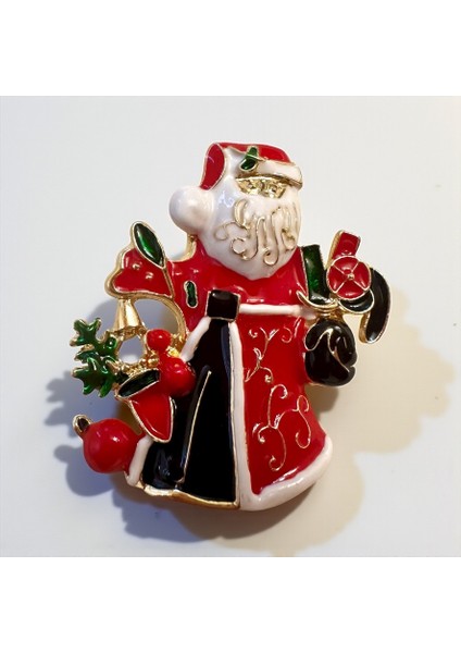 Noel Baba Broş, Yılbaşı, Yeni Yıl Broş Boy 4 En 3 cm