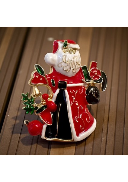 Noel Baba Broş, Yılbaşı, Yeni Yıl Broş Boy 4 En 3 cm modelleri