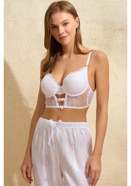 Arias Closet Saten Çiçek Desenli Dantelli Sabahlık Balenli Destekli Dolgulu Büstiyer Sütyen ve Pantolon Pijama 3'lü Takım fiyatları