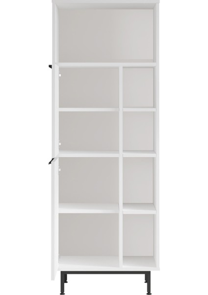 Bohem Mutfak Kiler Dolabı Mikrodalga 2 Kapaklı Raflı Metal Ayaklı Beyaz BOH10A-W indirimleri