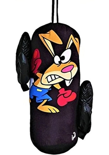 Çocuk Boks Kum Torbası Siyah 45 cm Eldiven Dahil 2-6 Yaş Eğlenceli ve Öğretici Oyun Aracı fiyatları