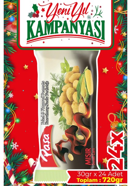Mısır Soslu Yer Fıstığı 30 gr x 24 Adet 720 gr