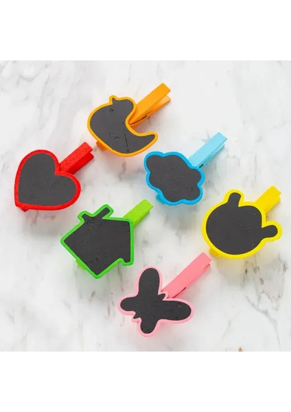 Desenli Notlu Ahşap Mandal (6'lı Set - 10 Paket) fiyatları