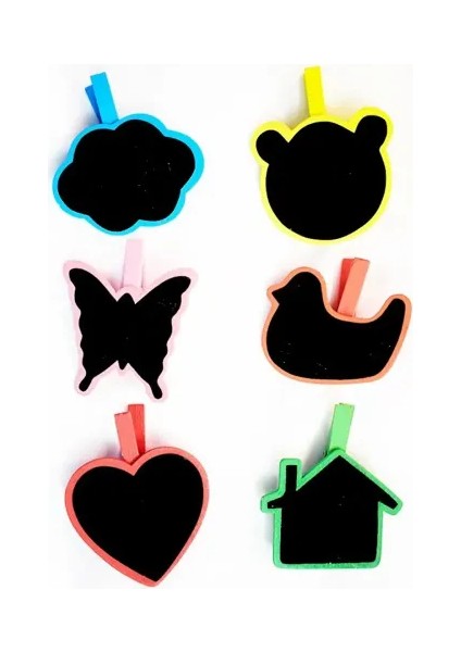 Desenli Notlu Ahşap Mandal (6'lı Set - 10 Paket) indirimleri