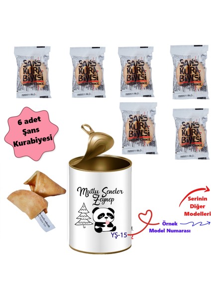 Kişiye Özel Ilginç Konsept Hediye Kutu - 6 Adet Sürpriz Mesajlı Şans Kurabiyesi