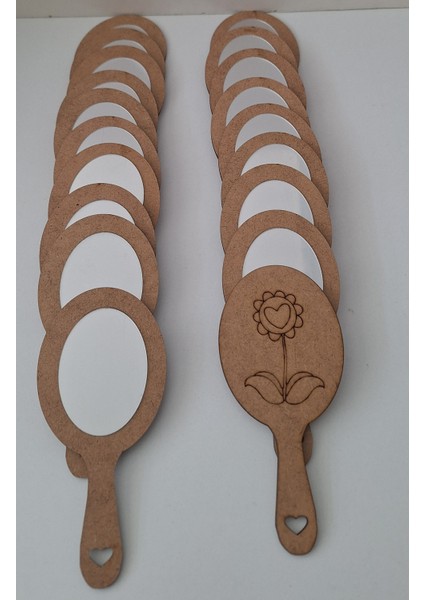 20'li Ahşap El Aynası Okul Kreş Aktivite Etkinlik Aile Katılımı Boyama