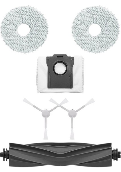 Dreame L10S Pro Ultra Head (RLL82CE) Robot Süpürge Uyumlu Kauçuk Ana Fırçalı 6'lı Yedek Parça Seti