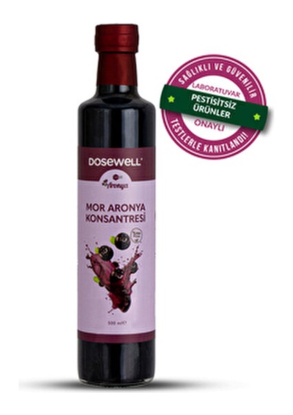 Mor Aronya Aronya Suyu Konsantresi 500 ml Güçlü Antioksidan Kaynağı Glutensiz Şekersiz Katkısız fiyatları