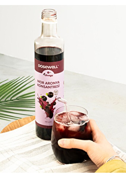 Mor Aronya Aronya Suyu Konsantresi 500 ml Güçlü Antioksidan Kaynağı Glutensiz Şekersiz Katkısız fırsatları