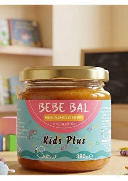 Kids Plus 380 gr Macun Organik Arı Sütü Bal Polen Propolis Karışımı Yüksek Kalite