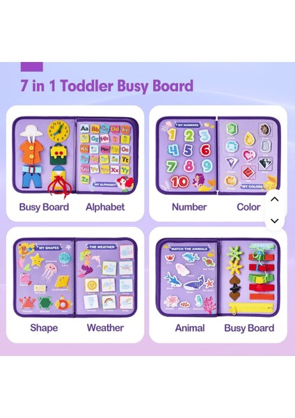 Montessori Keçe Aktivite Çantası | Busy Book | 8’i 1 Arada fiyatları