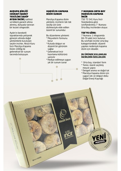 Kuru Incir Marsilya Kapama Dizim 1000G Aydın Inciri (Ab Coğrafi Işaretli) modelleri