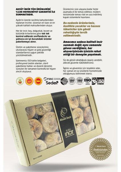 Kuru Incir Marsilya Kapama Dizim 1000G Aydın Inciri (Ab Coğrafi Işaretli)