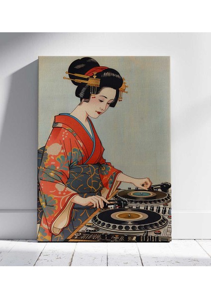 Geisha Dj Sanatı Kanvas Tablo