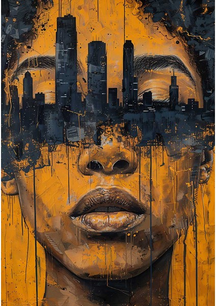 Metropol Ruhu Portresi Kanvas Tablo fiyatları