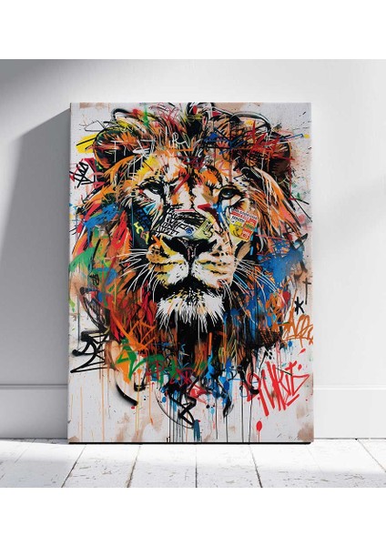 Aslanın Kentsel Ruhu Kanvas Tablo Duvar Resim