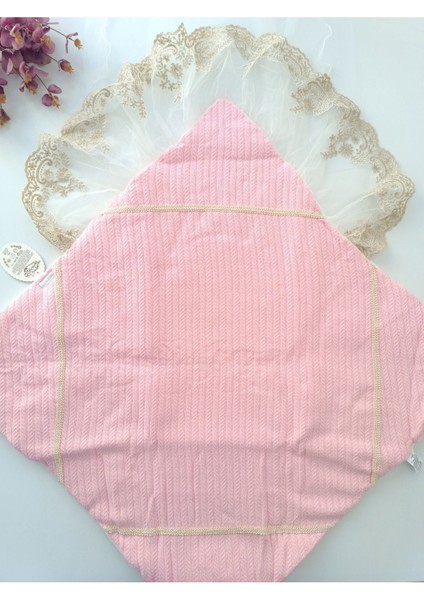 Triko Örgü Bebek Batttaniyesi Kundağı Kalın Dantelli Yenidoğan Hastane Çıkışı Hediyelik