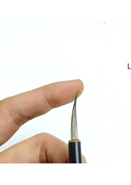 Tahrir Fırçası No:3 Numara L Beden 2.7cm Uç Uzunluğu-(Çini, Seramik, Tezhip, Minyatür, Boyama)