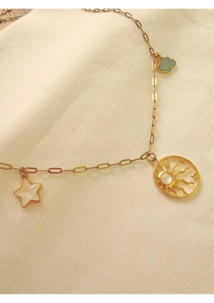 Özel Tasarım Gökyüzü Çelik Kolye