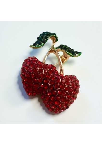 Kırmızı Renk Kiraz Broş modelleri
