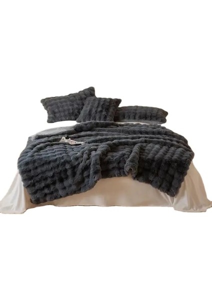 Kalın Peluş Yatak Örtüsü Tek Kişilik ( Set Iki Parça ) Battaniye 155 x 200 cm +1 Adet Yastik Kilif fırsatları