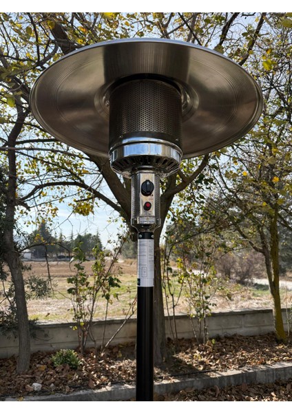 Palmiye Soba Dış Mekan Açık Alan Şemsiye/mantar Bahçe & Balkon Isıtıcı Siyah Trng-S