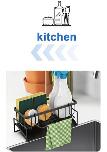 Tezgah Üstü Sıvı Sabunluk ve Süngerlik Organizer Modern Stil Sarı Renk Paslanmaz Malzeme fiyatları