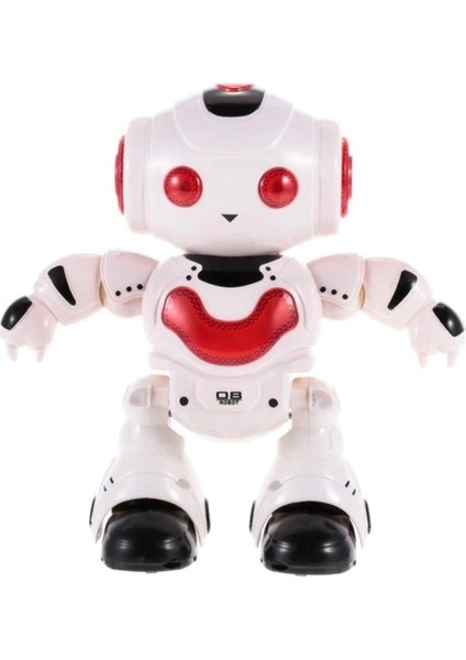 Kırmızı Uzaktan Kumandalı Sesli Işıklı Akıllı Robot modelleri