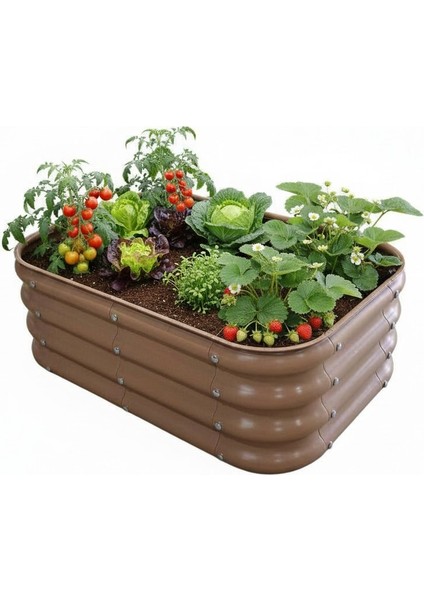 Modüler Yükseltilmiş Bahçe Yatağı Yükseltilmiş Sebze Yatağı No:2 (85X60) Bej