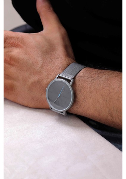 Hasır Örgü Kordonlu Antrasit Erkek Kol Saati fiyatları
