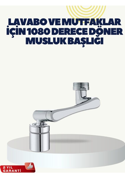 Çok Yönlü Dönebilen Musluk Başlığı 2 Fonksiyonlu Su Akışı