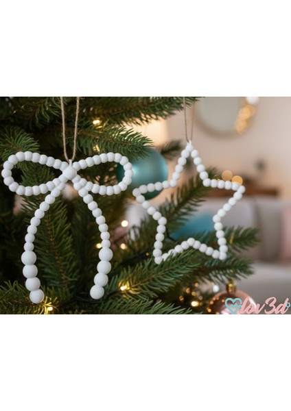 Yılbaşı Ağacı Süs Seti – 2’li (Yıldız & Fiyonk)