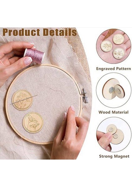 Çapraz Dikiş Için 6 Adet Zihin, Çiçek Desenli Iğne Bekçileri, Nakış Dikiş Iğnesi ve El Sanatları Için Pim Tutucular (Yurt Dışından) modelleri