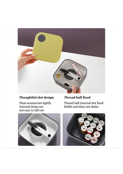 Dikiş Kutusu Taşınabilir, Dıy Dikiş Malzemeleri Kiti, Iğneler, Makas, Cetvel, Haki ile (Yurt Dışından) indirimleri