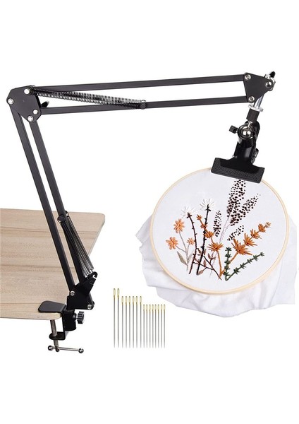 Ayarlanabilir Metal Nakış Çember Standı, Katlanır Nakış Çember Tutucu ve 16 Adet Nakış Iğnesi (Yurt Dışından) fiyatları
