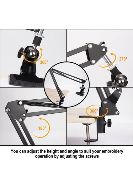 Ayarlanabilir Metal Nakış Çember Standı, Katlanır Nakış Çember Tutucu ve 16 Adet Nakış Iğnesi (Yurt Dışından) modelleri