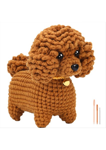 Tığ Işi Kit Diy Oyuncak Köpek Örgü Iplikli Iğneler ile Tığ Işi Kiti Peluş Bebek Yeni Başlayanlar Için Kolay Yeterli Iplik Kancası Içerir (Yurt Dışından)