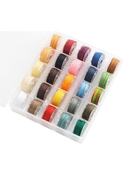 25 Renk/balmumu Iplik Polyester Iplik Mumlu Iplik Kutusu Seti Deri Zanaat Için Dokuma Bilezik Dikiş Diy 0.45 0.55 0.65MM (Yurt Dışından) fiyatları
