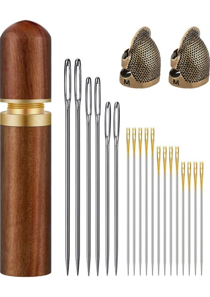 Ahşap Iğneler Dikiş Iğneleri ve Nakış Iğneleri Depolamak Için Kılıf (Yurt Dışından)