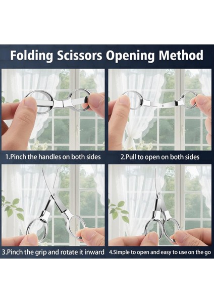 3 Parçalı 3 Anahtarlı Rozet Scissss, Güvenli Katlanabilir Cep Seyahat Küçük Makas, Seyahat, Ofis, El Sanatları A (Yurt Dışından) fiyatları