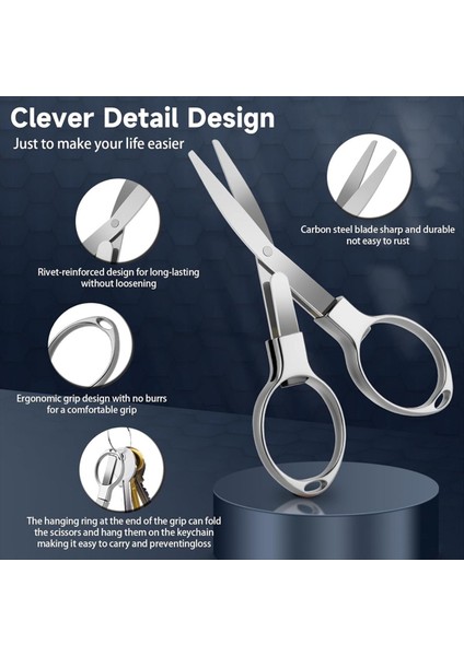 3 Parçalı 3 Anahtarlı Rozet Scissss, Güvenli Katlanabilir Cep Seyahat Küçük Makas, Seyahat, Ofis, El Sanatları A (Yurt Dışından) indirimleri