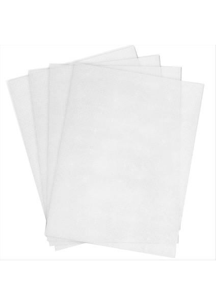 4 Pcs 14 Plastik Örgü Tuval Sayfası 14 Ct Plastik Aida Çapraz Dikiş Için, Takı Organizatörü (11X8INCH) Beyaz Yapma (Yurt Dışından)