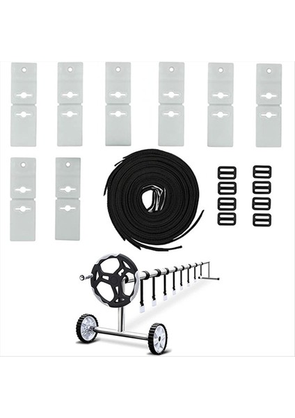 Havuz Cetvel Güneş Kapağı Makarası Ek Kiti Havuz Kapağı Sıkma Kayışları Yüzme Havuzları (Yurt Dışından) modelleri