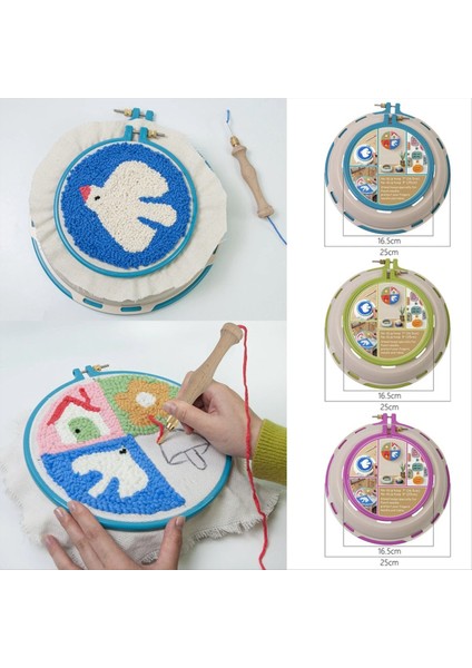 Yuvarlak Nakış Tenceresi Çift Katman Abs Plastik Nakış Çerçevesi Dıy Aksesuarları Nakış Çemberleri Gül Pembe (Yurt Dışından) fırsatları