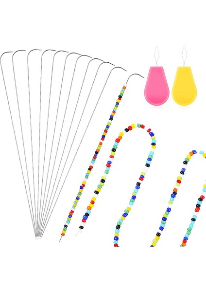 Boncuk Iğne ile Kavisli Boncuk Iğnesi, Boncuk Spinner Iğnesi Ipleme Alet Takı Için Boncuk Iğnesi Boncuk (Yurt Dışından)